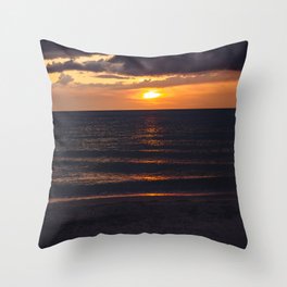 Sunset On Clearwater Beach, FL Throw Pillow