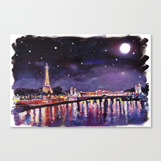 Paris at Night Canvas Print