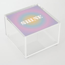 Shine Quote on Retro Colorful Funky Gradient Acrylic Box