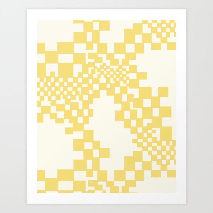 Psychedelic Checkers Art Print
