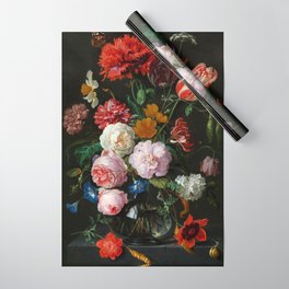 Jan Davidsz. de Heem "Still Life with Flowers in a Glass Vase" Wrapping Paper