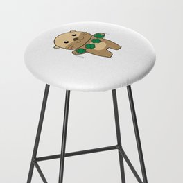 Otter With Shamrocks Cute Animals For Luck Bar Stool