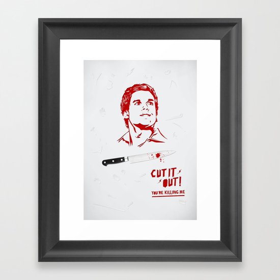 Cut It Out - Dex Framed Art Print