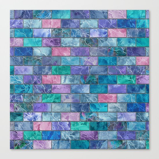 Frozen Leaves Tile Pattern 2 Canvas Print