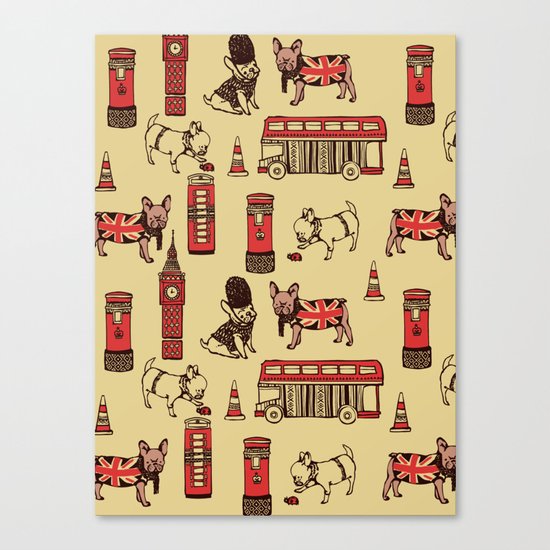 London Frenchies Canvas Print