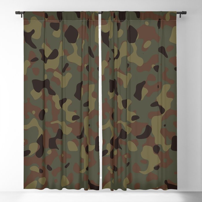 vintage military camouflage Blackout Curtain
