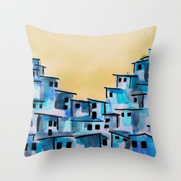 favela brazil city art  Throw Pillow
