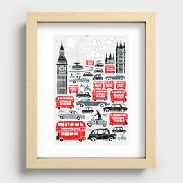 London Traffic Recessed Framed Print