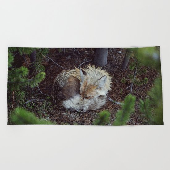 Sleeping Fox Beach Towel