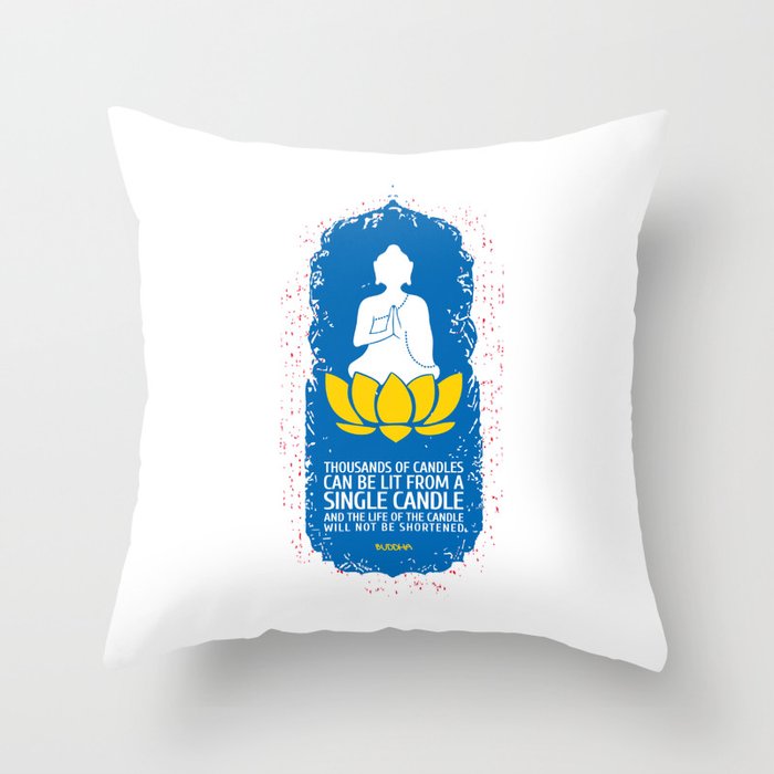 Lotus Buddha Throw Pillow