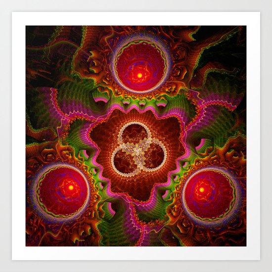 Balance and Chaos, modern fractal abstract Art Print