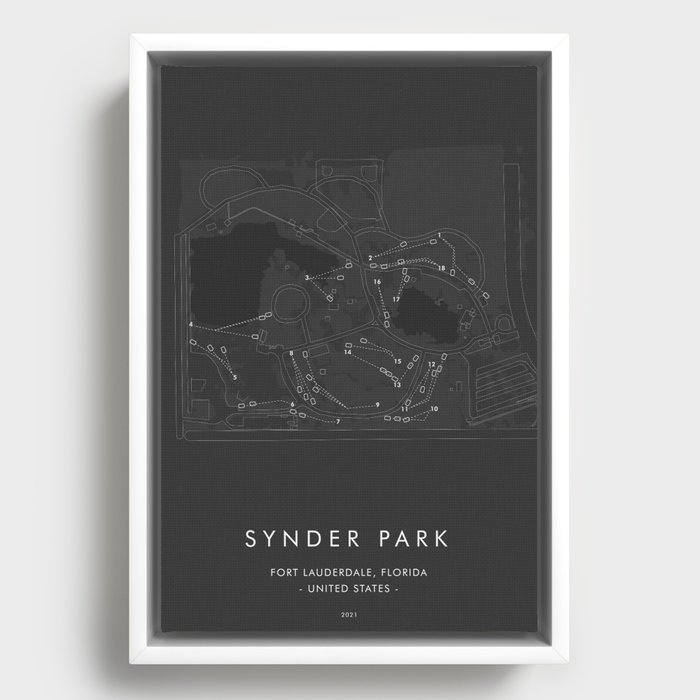 Snyder Park - Fort Lauderdale, FL Framed Canvas