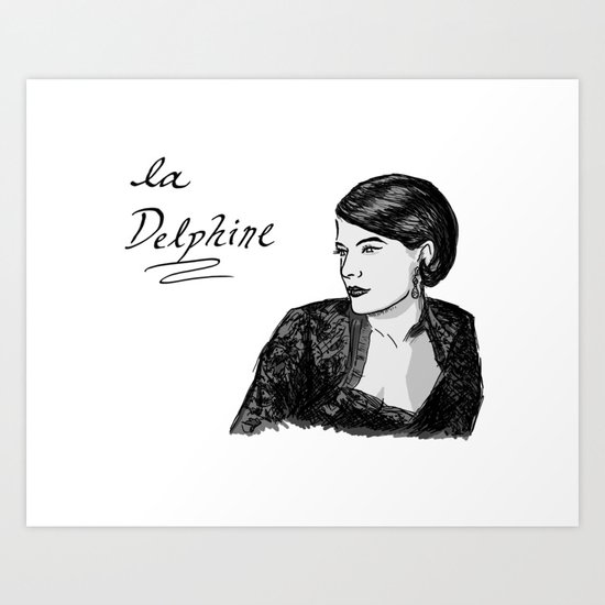 Delphine Seyrig Portrait Art Print