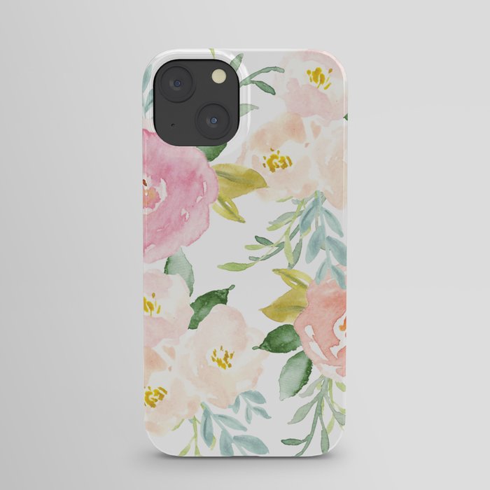 Sweet Pink Blooms (Floral 02) iPhone Case