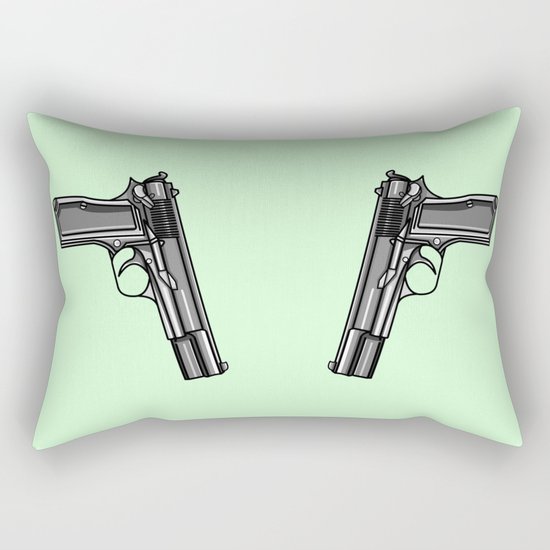 Hip Tattoo Pistols Rectangular Pillow