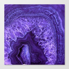 Ultra Violet Agate Mineral Gemstone Canvas Print