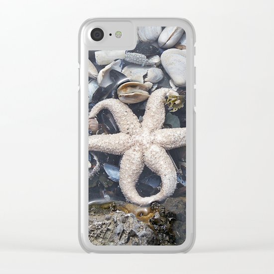 Starfish and Shells Clear iPhone Case