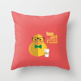 duck nerd power Throw Pillow