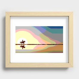 Riding into the Sunset Recessed Framed Print