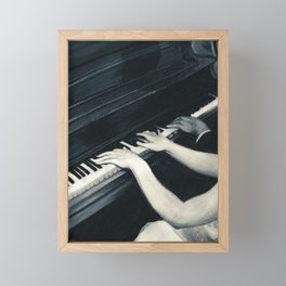 A Duet Framed Mini Art Print | White, Couple, Husband, Wife, Song, Simple, Black, Music, Duet, Marriage 