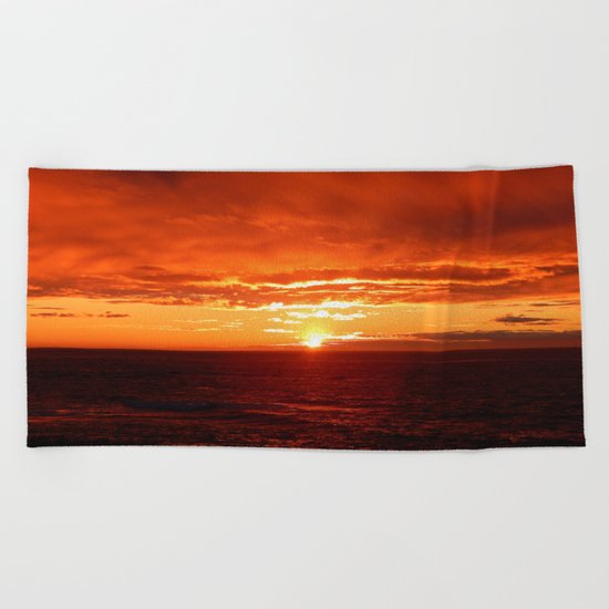 Sun Sets on the Mighty Saint-Lawrence Beach Towel