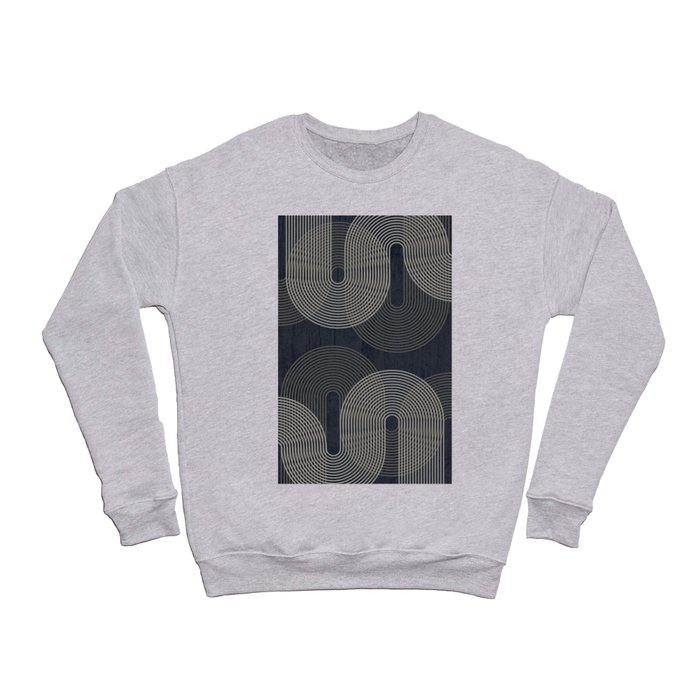 Mid Century Modern Arches Black White Crewneck Sweatshirt