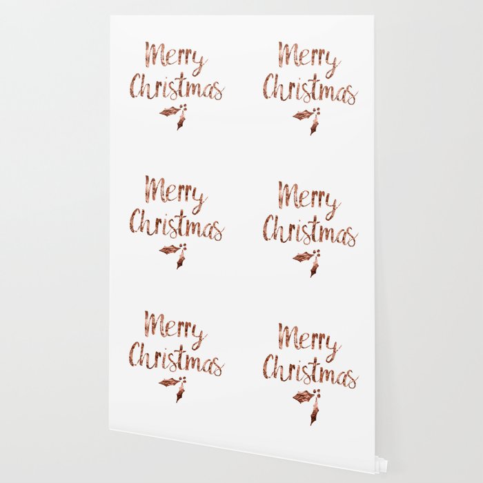 Rose Gold Christmas Wallpaper By Peggieprints Society6