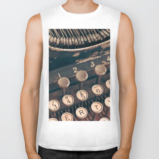 Vintage Typewriter Biker Tank