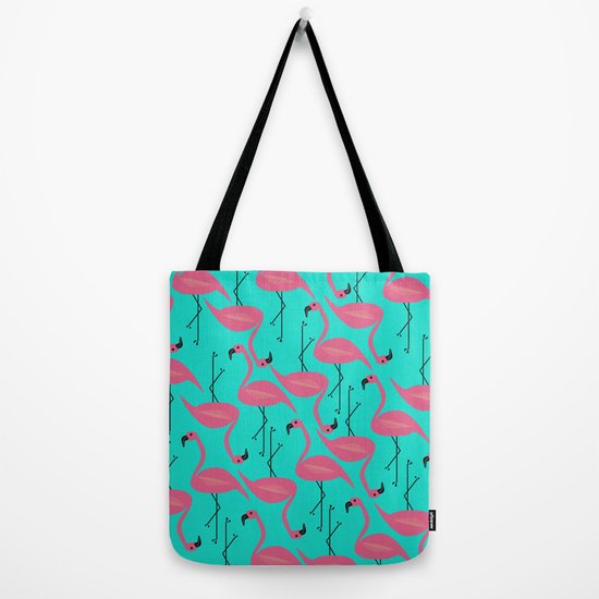 Bright Flamingo Tote Bag By Cocodes Society6
