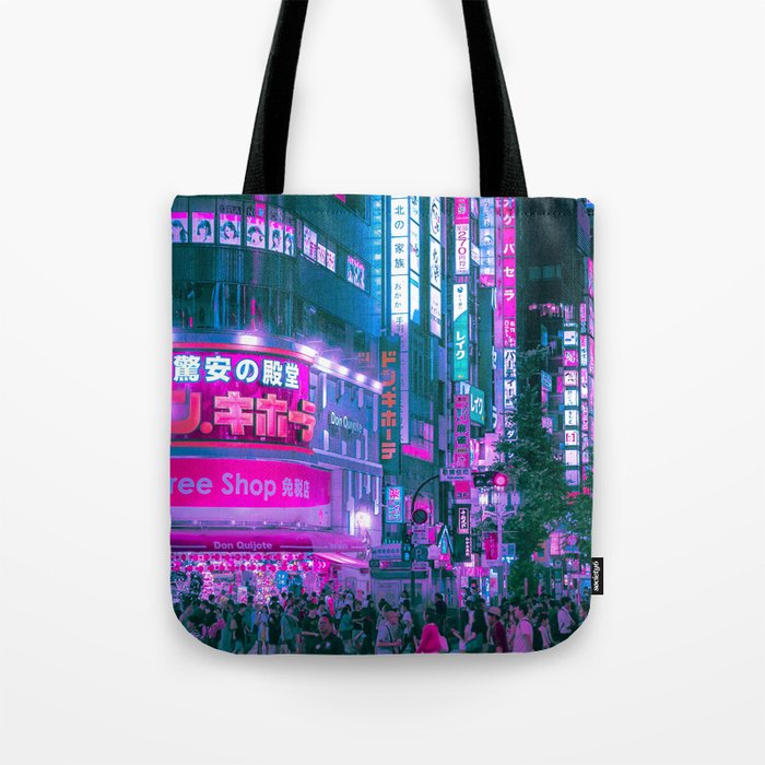 Cyberpunk Tokyo Tote Bag