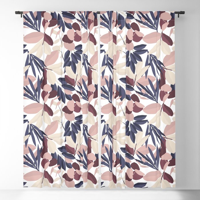 Abstract Floral Pattern  Blackout Curtain