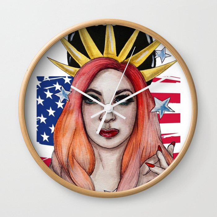 "American Girl" by Bonnie McKee Wall Clock