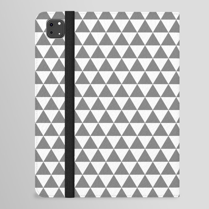 Triangles (Gray/White) iPad Folio Case