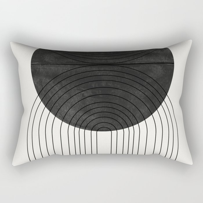 Line Art and Circle Rectangular Pillow