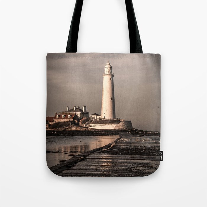 St. Mary's Lighthouse Tote Bag
