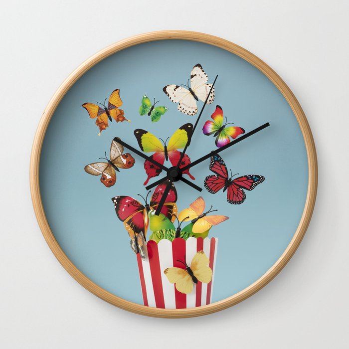 Buttercorn a.k.a Popflies Wall Clock