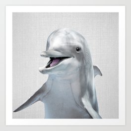 Dolphin - Colorful Art Print