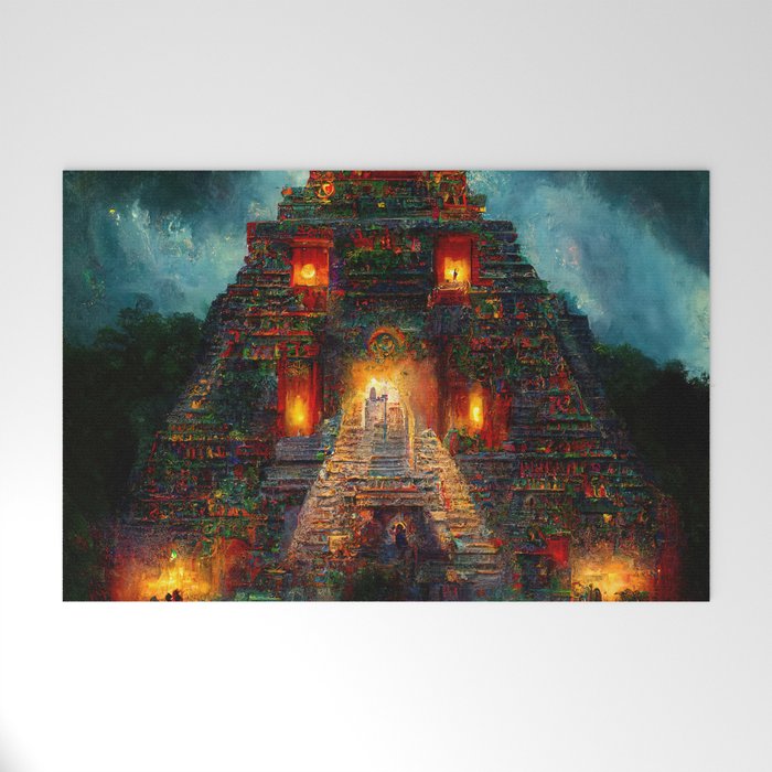 Ancient Mayan Temple Welcome Mat