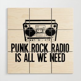 Punk Rock Radio Wood Wall Art