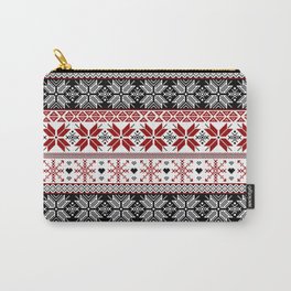 Winter Fair Isle Pattern Carry-All Pouch