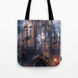 A Dark Gothic Cathedral Tote Bag