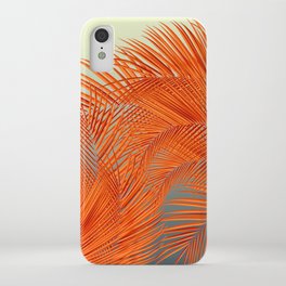 Palm Leaves, Orange iPhone Case