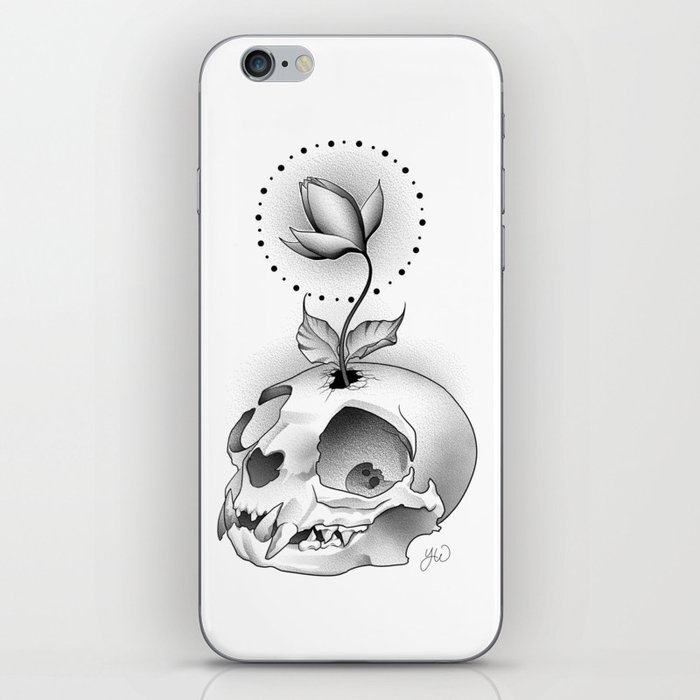 Skull Flower iPhone Skin