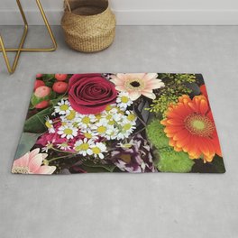 Happy and Bright Floral Bouquet of Joy Rug