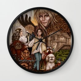 Labyrinth Tribute Wall Clock | Jareth, Laberinto, Worm, Sarah, Dentrodellaberinto, Sirdidymus, Labyrinthmovie, Owl, Reydelosgoblins, Goblins 