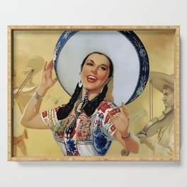 Mexican girl Serving Tray