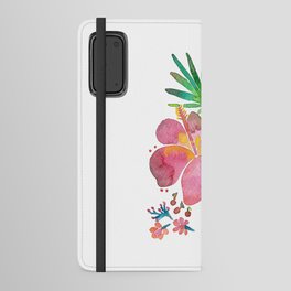 hibiscus and fruits Android Wallet Case