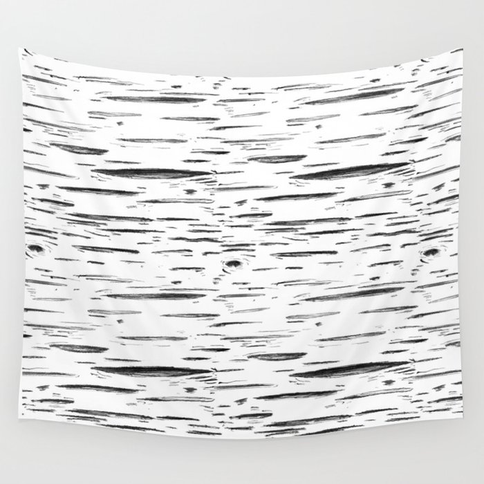 Birch Black and White Wall Tapestry