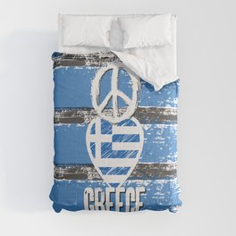 Peace, Love, Greece Comforter