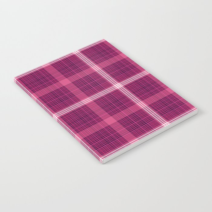 Abstract Pink Farmhouse Style Gingham Check Tartan  Notebook